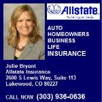 Allstate Insurance Agent Julie Bryant in Colorado can help protect you, your family and your automobile.

Call Now 303-936-0636